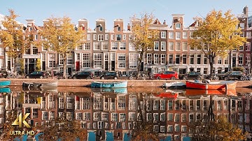 Timeless Autumn Morning Walk in Amsterdam (1.5H) • 4K ASMR
