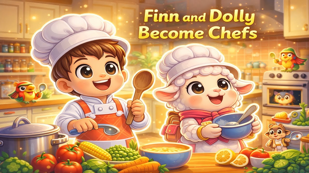 Finn and Dolly Become Chefs 🍲 | Safe Cooking for Kids | 3D Kids Cartoon