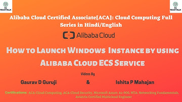 How to Launch  the Windows Instance  on Alibaba Cloud ECS in Hindi/English