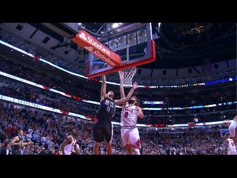 Brook Lopez NASTY Dunk On his Twin Brother Robin Lopez! 