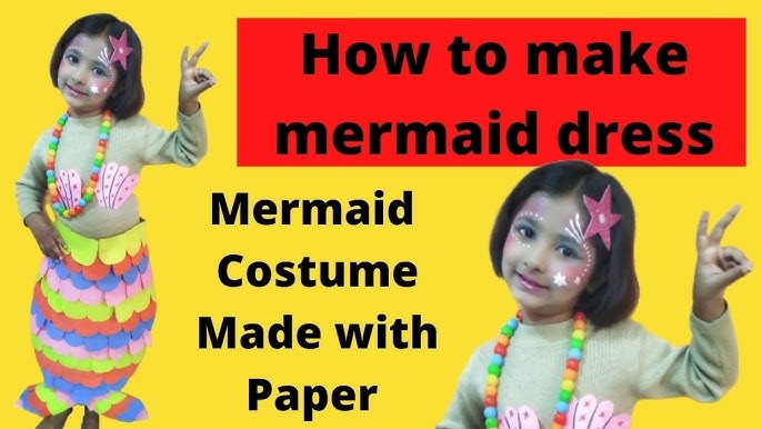 Mermaid Halloween Makeup and Costume For Kids! 