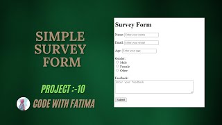 How to Create a Simple Survey Form Using HTML