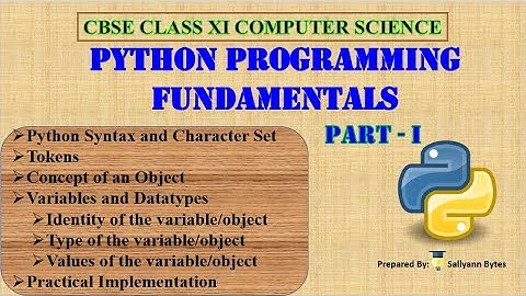 Python Programming Fundamentals: Syntax, Tokens, Variables & Datatypes (Part 1) | CBSE Class 11 CS
