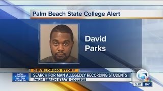 Search for man allegedly recording students