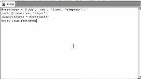 Perl Tutorials -Part 19 - Array functions