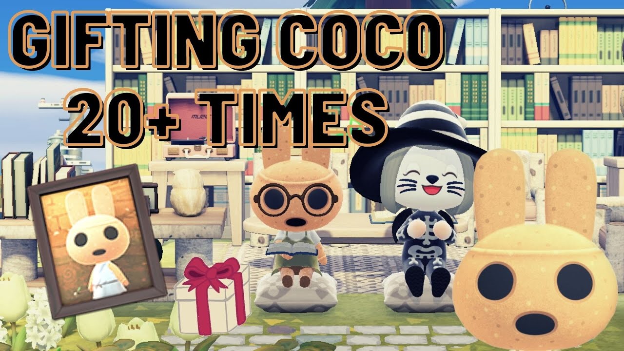 GIFTING COCO 18+ TIMES!!! + VILLAGER PHOTO FRAME? ACNH / ANIMAL