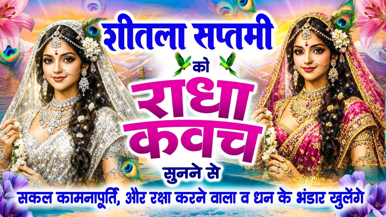 शीतला सप्तमी को राधा कवच को सुनने से साधक के मन में जैसी कामना हो वैसे ही सिद्धि हो जाती है~Kavach
