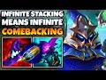 Unwinnable game oh wait we have 2 infinite stacking champs veigar  smolder