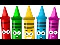 Five Little Crayons | Video For Toddlers | Kindergarten Nursery Rhymes