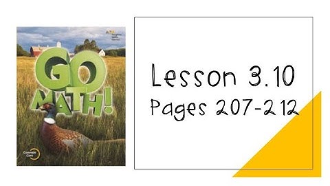 Math Lesson 3.10