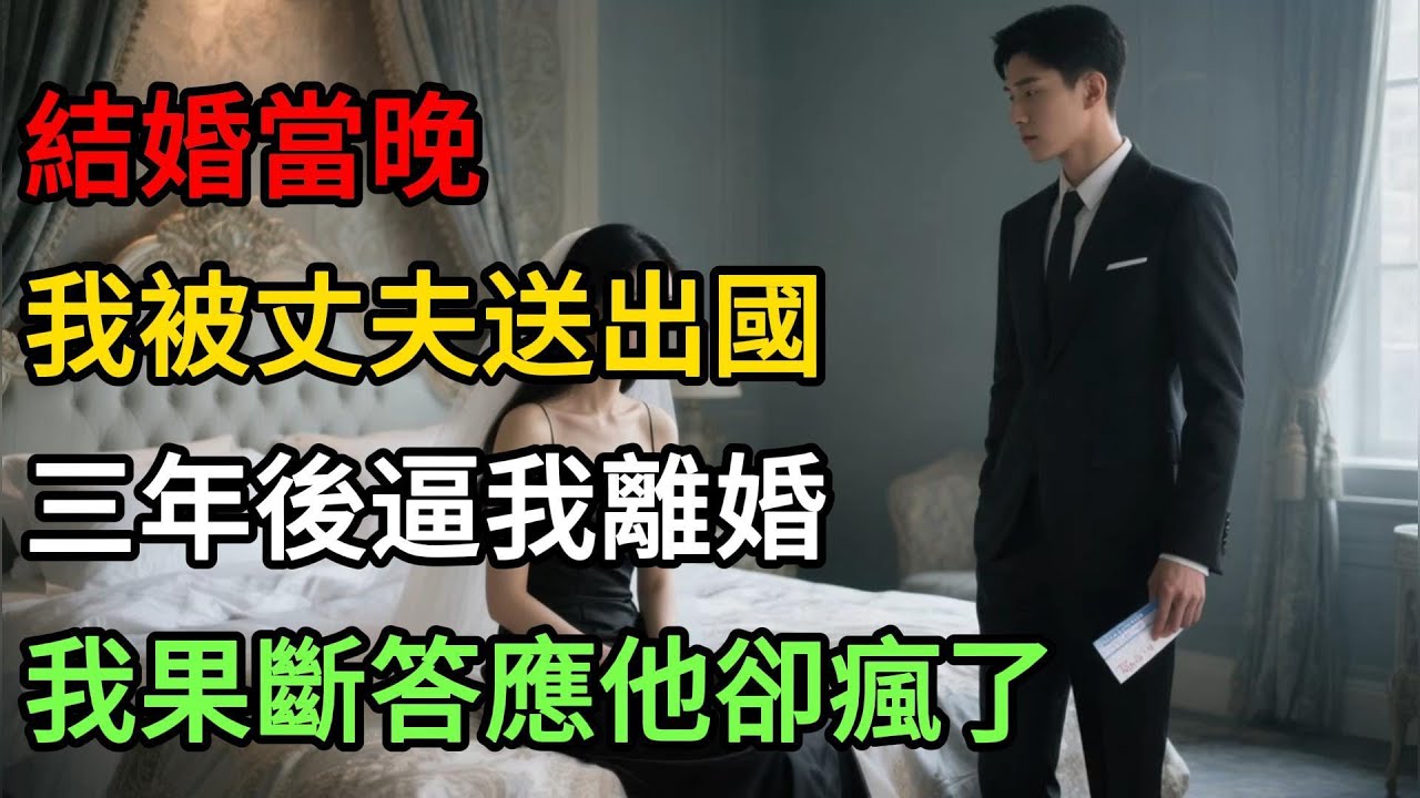 結婚當晚，我被丈夫送出國，三年後逼我離婚，我果斷答應他卻瘋了！#一口气看完 #故事分享 #故事頻道 #小说 #正能量 #情感 #movie #爱情