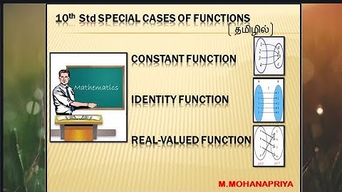Special cases of function, constant function,identity function,real-valued function| Learn with me