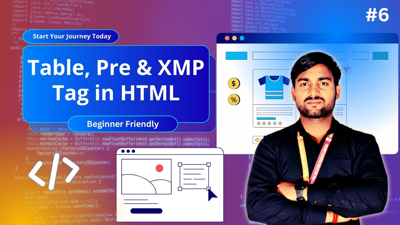 HTML Table, Pre & XMP Tags in Hindi 🔥 Tables, Preformatted & Raw Text ...