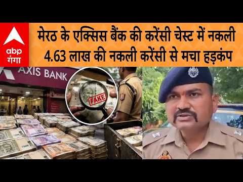 Panic at Meerut Axis Bank: ₹4.63 Lakhs in Counterfeit Notes Found in Currency Chest | ABP GANGA