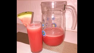 Juice ya tikiti maji na tangawizi mbichi || Refreshing  homemade watermelon-ginger juice recipe