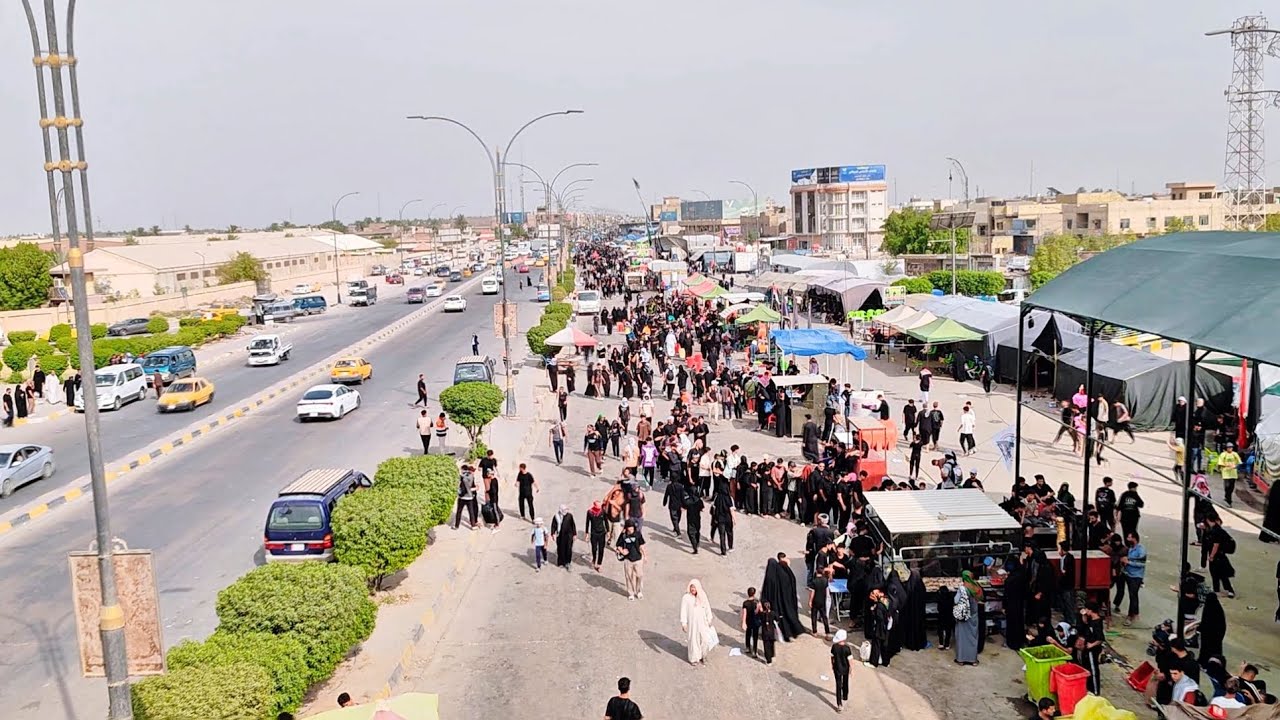 من قلب الحلة… مشاهد طريق الزائرين وقت الظهيرة