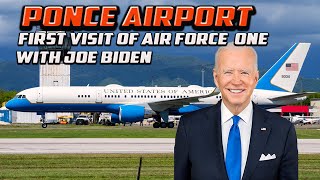 Amazing & Historic Joe Biden's visit to Ponce  First Air Force One at Mercedita Airport.