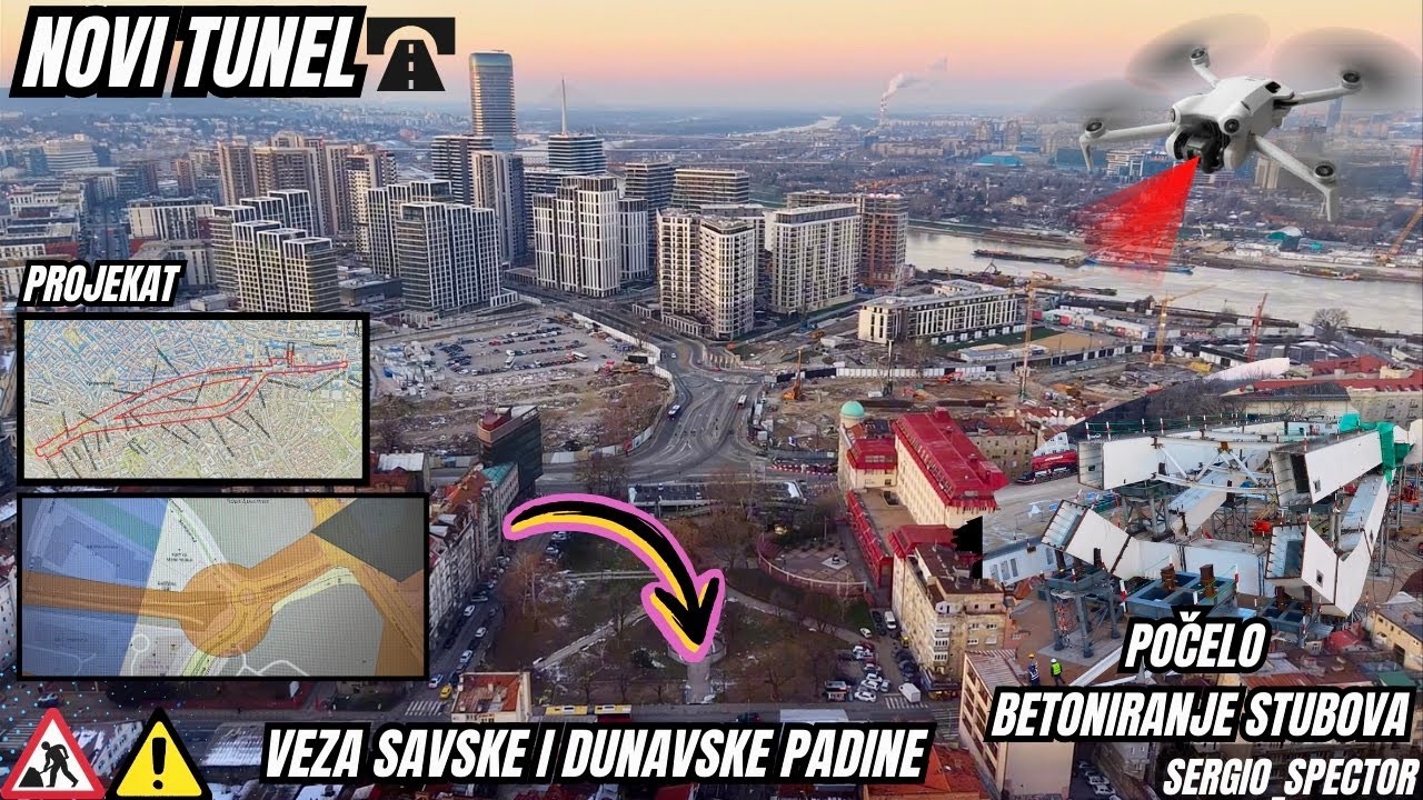 NOVI TUNEL ISPOD BEOGRADA, Počelo Betoniranje stubova NOVOG SAVSKOG MOSTA 