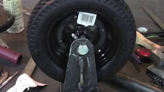 I was asked if I could make a bigger version of an off-the-shelf gate wheel. One that would roll over uneven ground and some ...