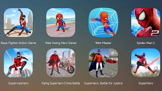 Rope Fighter Action,Web Swing Hero,Web Master,The Amazing Spider-Man 2,Flying Superhero Crime Battle screenshot 1