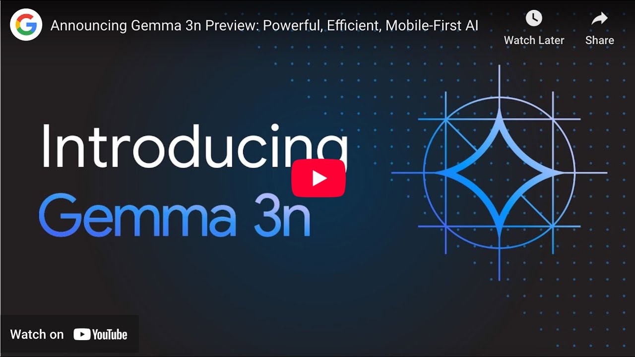 Google Announced Gemma 3n preview: powerful, efficient, mobile-first AI ...