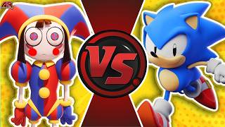 Pomni vs Sonic! (The Amazing Digital Circus VS Sonic The Hedgehog) Animation!