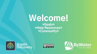 Welcome to Aspen Discovery!