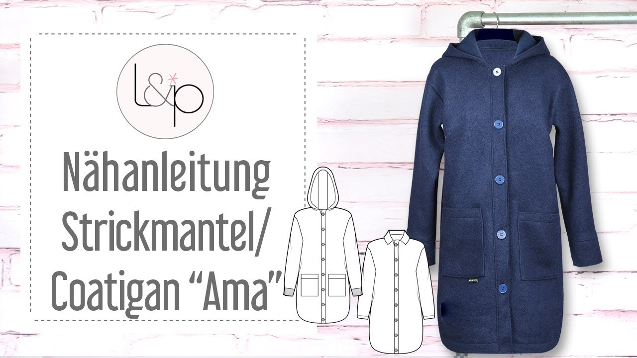 Video-Anleitung: Papierschnittmuster lillesol women No.75 Strickmantel / Coatigan "Ama" *mit Video-Nähanleitung*✂✂✂