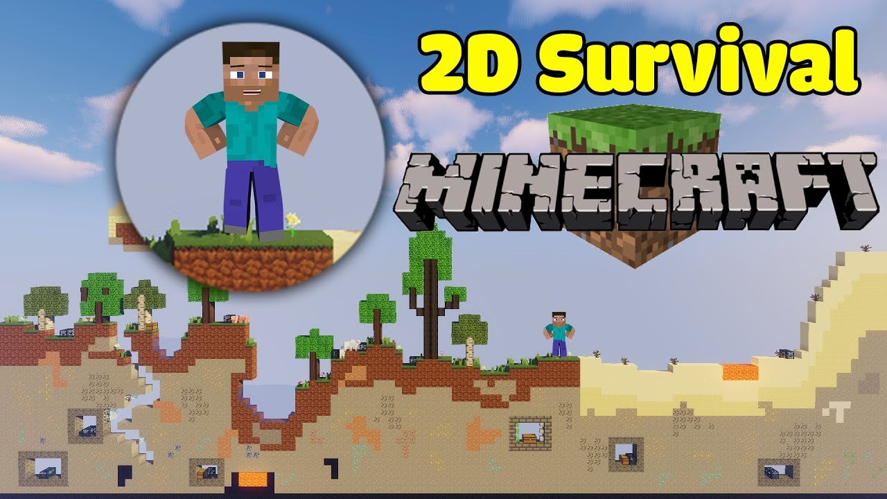 minecraft 2d  Update New  Thử Thách 1 Ngày Sinh Tồn Trên Thế Giới Minecraft 2D