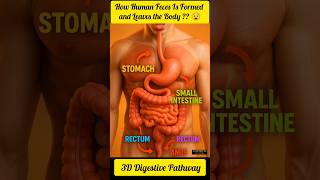 "How Human Feces Is Formed and Leaves the Body | 3D Digestive Pathway"