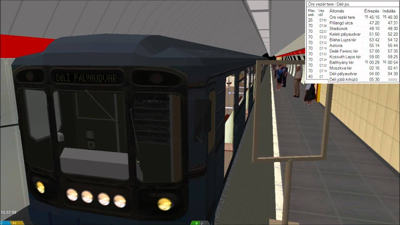 OpenBVE: Budapest M2, Örs Vezér tere - Déli Pályaudvar (kihúzó)