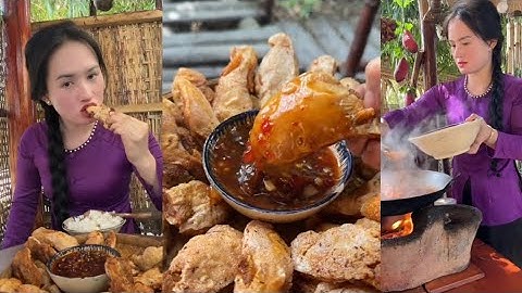 Ức mỡ cá basa tươi chiên chấm mắm me giòn ngon quá cô chú anh chị ơi #chaukieumy2k 