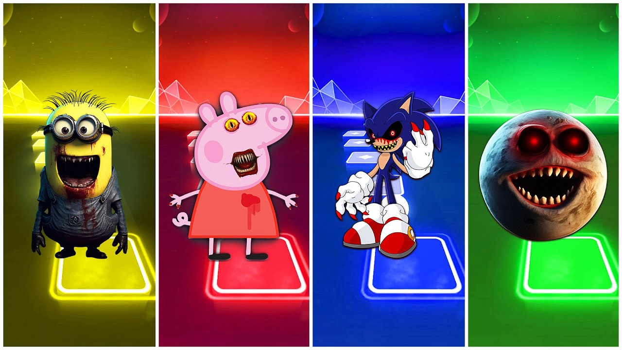 Minion exe 🆚 Peppa Pig 🆚 Sonic exe 🆚 Lunar Moon | Coffin Dance cover