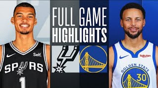 San Antonio Spurs vs Golden State Warriors Full Game Highlights | NBA LIVE TODAY