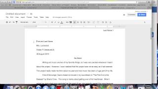 sample screen cast MLA format
