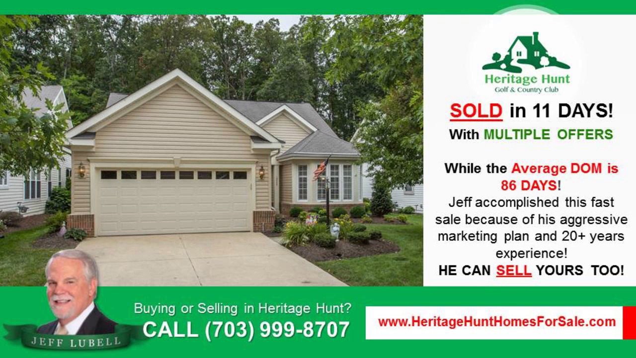 SOLD Home at Heritage Hunt 55 Community in Gainesville VA! YouTube