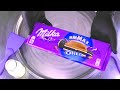 Milka  oreo max ice cream rolls  how to make satisfying milk dairy chocolate ice cream  asmr food