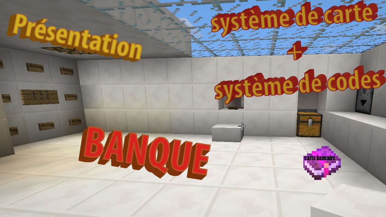 Minecraft banque : système de code et carte bancaire + système ultra