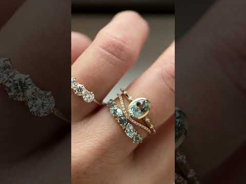 Aquamarine Ring Stack | Melanie Casey Fine Jewelry
