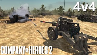 CoH2 - British Forces HARD CARRY 4v4 (Company of Heroes 2)
