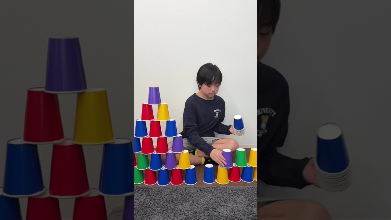 Building with cups!! Part86 #shorts #レオ