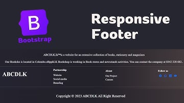 Responsive Footer Design using HTML, CSS & Bootstrap | Website Footer
