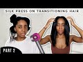 SILK PRESSING MY 4C TRANSITIONING HAIR AT HOME | Using my new Dyson Supersonic | PART 2