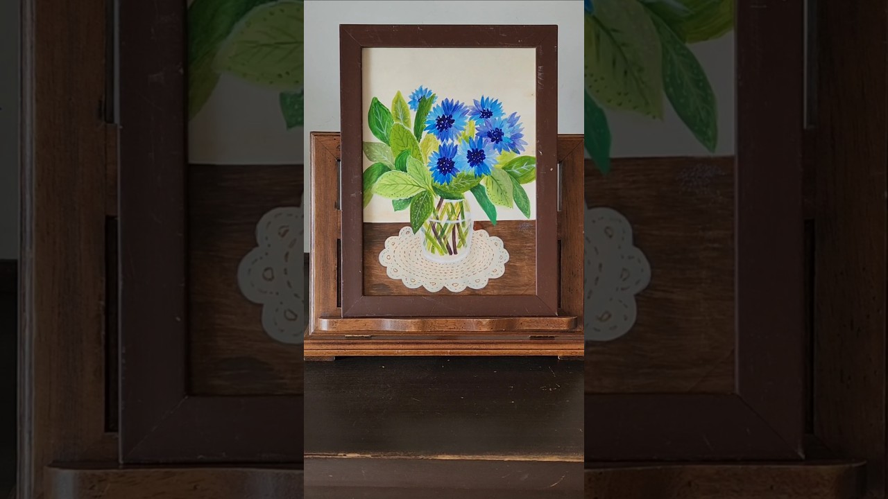 やぐるま草を描いてみた #アクリル絵の具