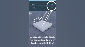 Points Leaderboard on Touch with Sound in 60 Seconds (Roblox Studio) #shorts