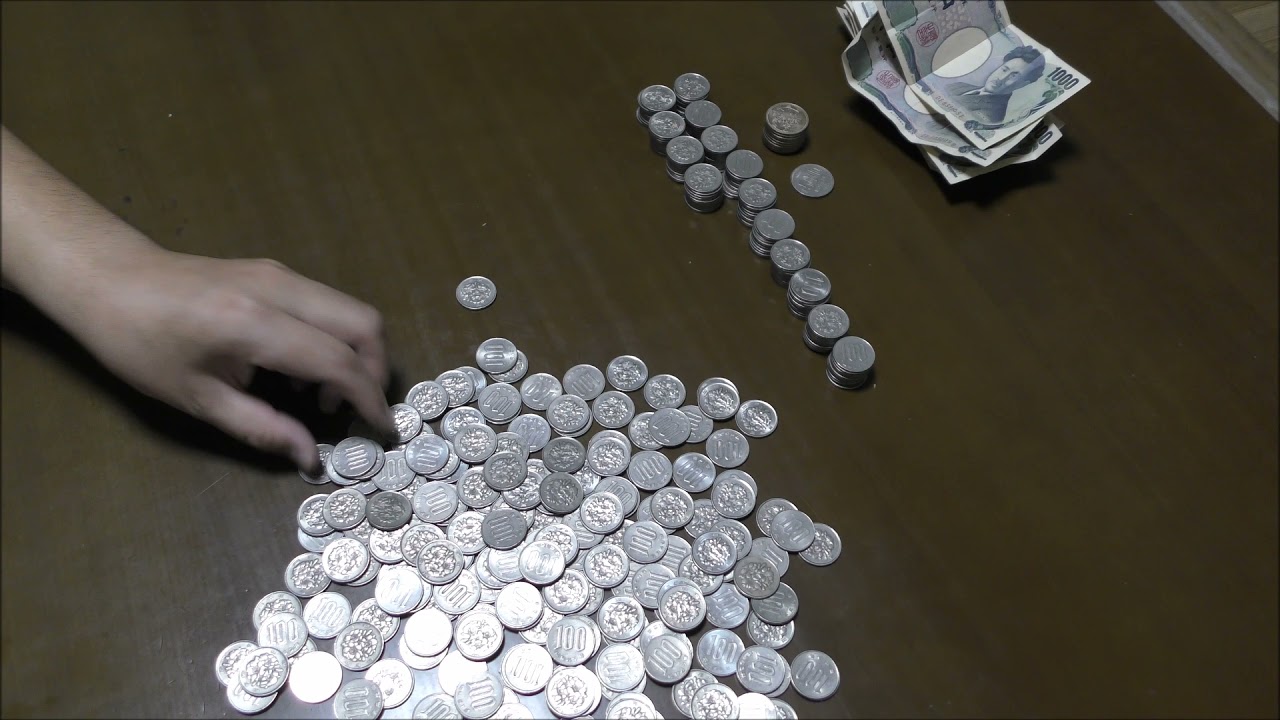 10万円貯金箱　開封