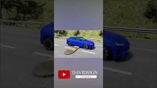 BeamNG.drive - Cars vs Big Speed Bump part 6 #shortsfeed #shorts #beamngdrive