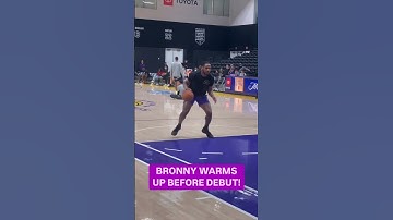 Thumbnail of Bronny James Warms Up Before his G LEAGUE DEBUT with South Bay! 👀