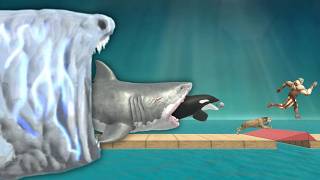 Who Can Survive? Escape From Albino Blooper - Animal Revolt Battle Simulator