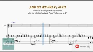And So We Pray-Alto Vocal Guide